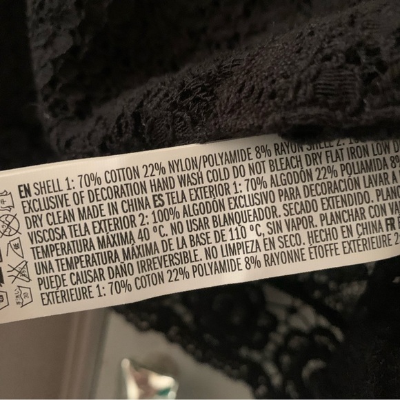 Black Lace Mock Neck Top - Picture 6 of 9